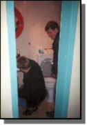 Toiletten-Putzkolonne Miachel und Thomas Messing   ;o))